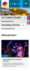 Strona Gliwice - widok aktualności mobile