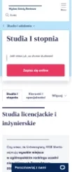 Witryna Wyższych Szkół Bankowych - oferta w wersji mobilnej