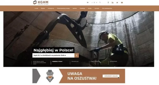 Strona KHGM Polska Miedź