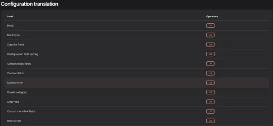 Translating the configuration