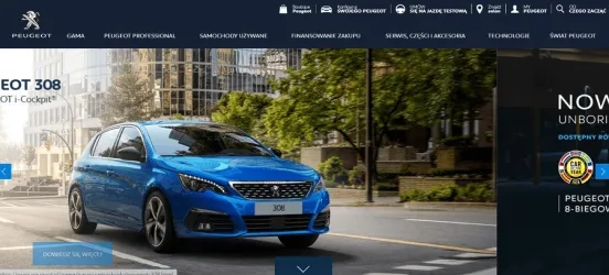 Peugeot's website on Joomla