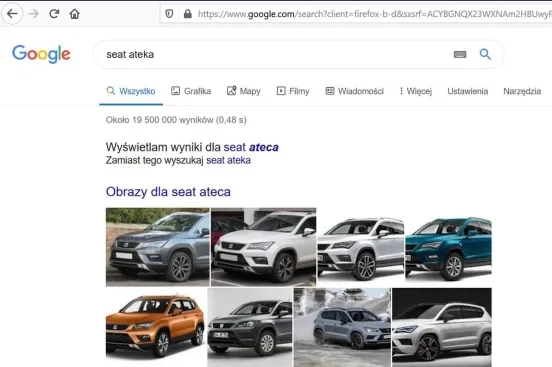 Korekcja błędów w wyszukiwarce Google
